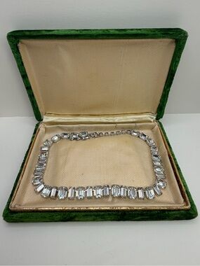 Eisenberg Vtg 40’s crystal collar necklace / choker